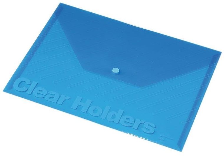 Panta Plast, Focus, koperta na zatrzask, przezroczysta, niebieska, A4, 1 szt.