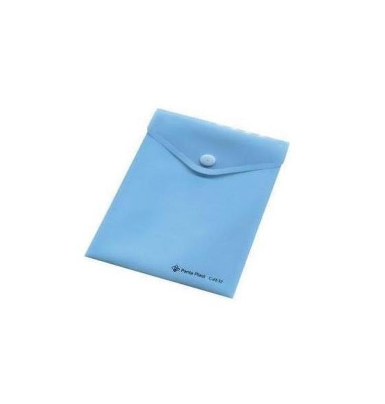 Panta Plast, Focus, koperta na zatrzask, przezroczysta, niebieska, A6, 1 szt.