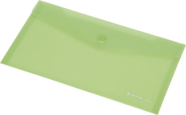 Panta Plast, Focus, koperta na zatrzask, przezroczysta, zielona, DL, 1 szt.