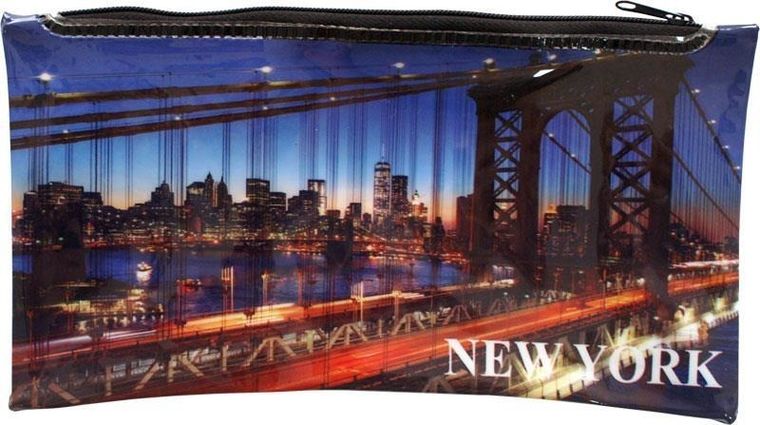 Panta Plast, piórnik PP z nadrukiem, na suwak, New York