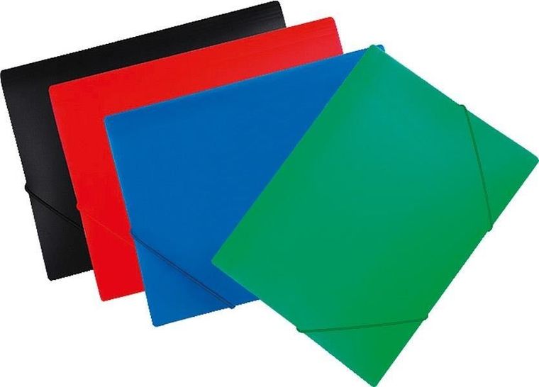 Panta Plast, teczka na gumkę A4, czarna, 1 szt.