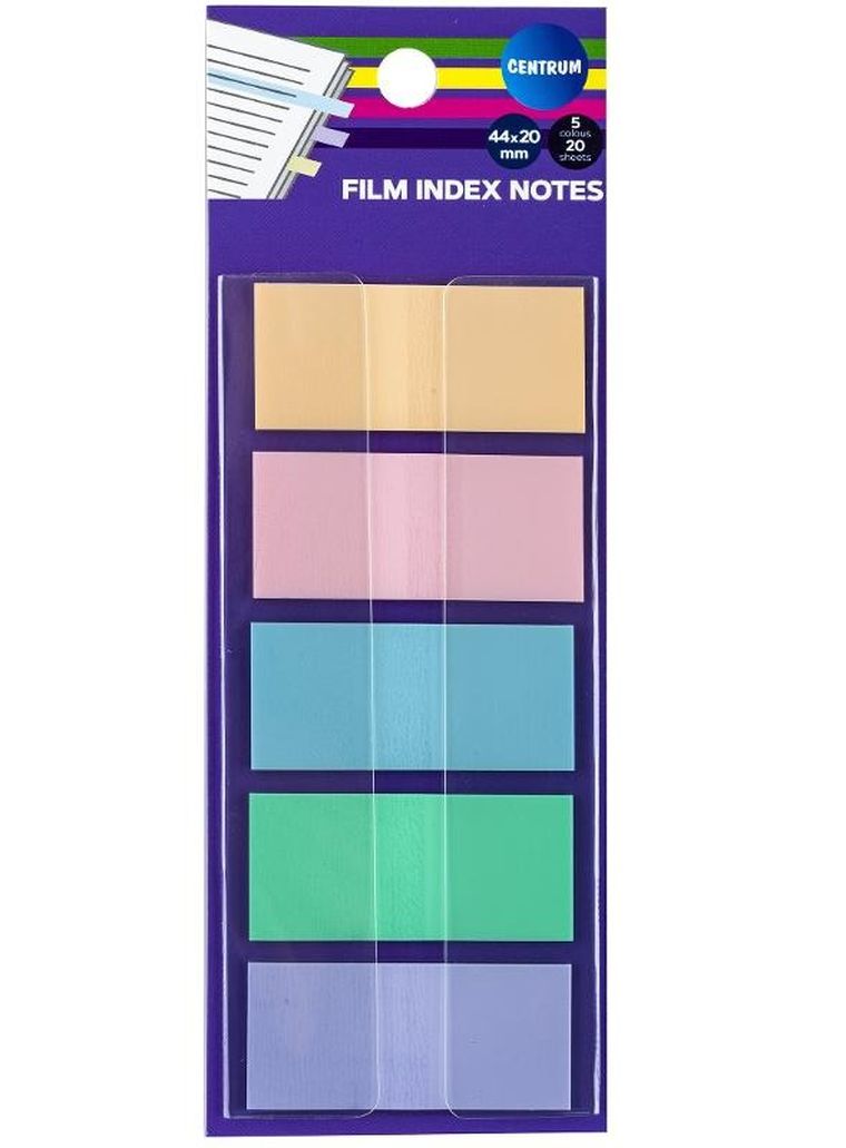 Panta Plast, zakładki indeksujące foliowe, 5 pastelowych kolorów