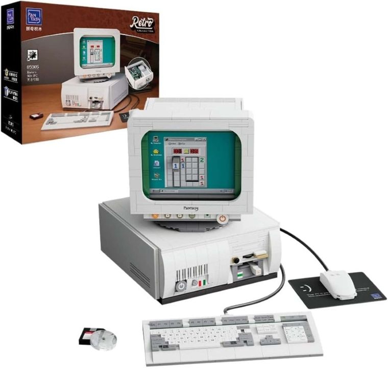 Pantasy, Retro, komputer 1980s, klocki konstrukcyjne, 1637 elementów