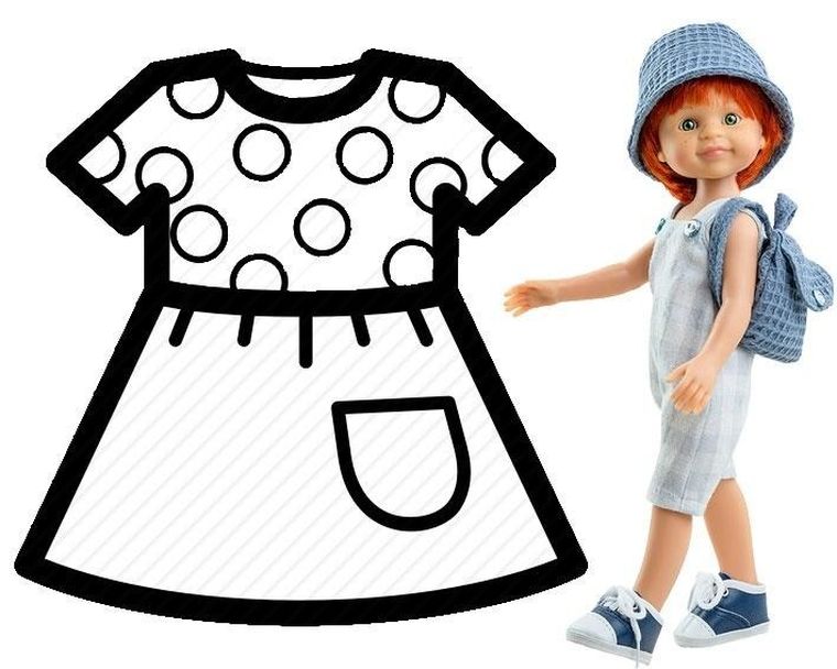 Paola Reina, ubranko dla lalek, 32 cm