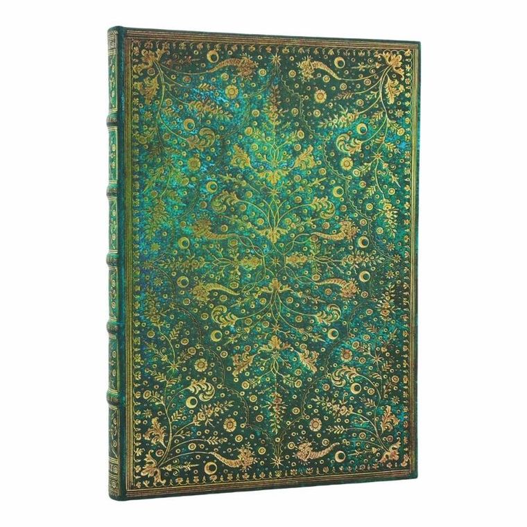 Paperblanks, Emerald Flower, notatnik, linia, grande