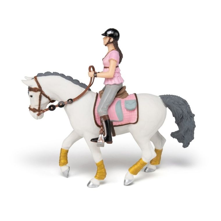 Papo, Dżokej kobieta w fioletowej bluzce, figurka kolekcjonerska