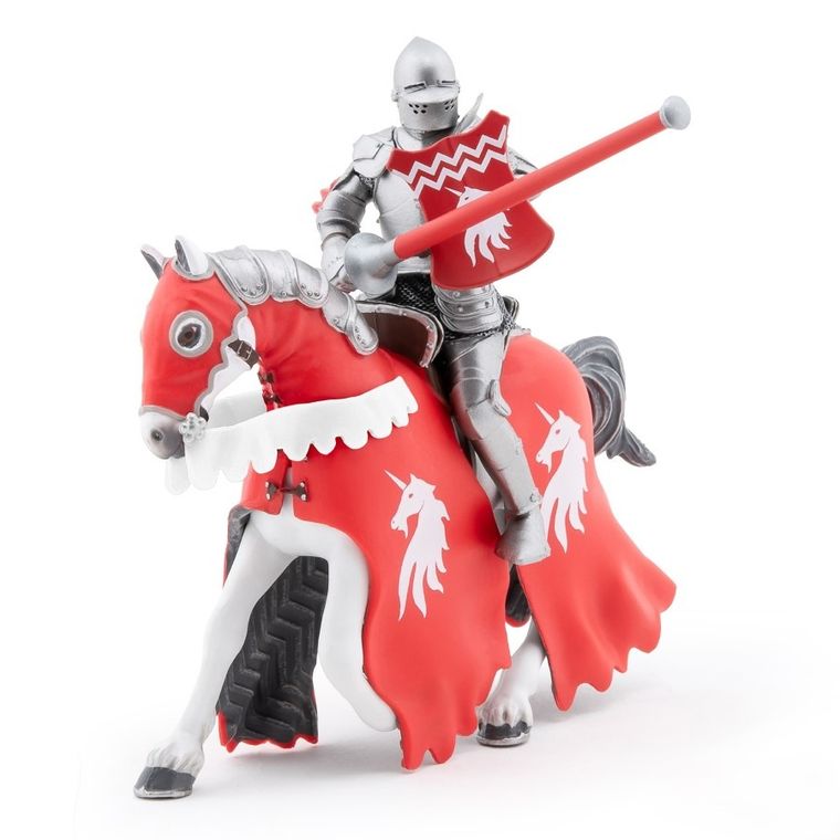 Papo, Koń czerwonego rycerza z włócznią, figurka