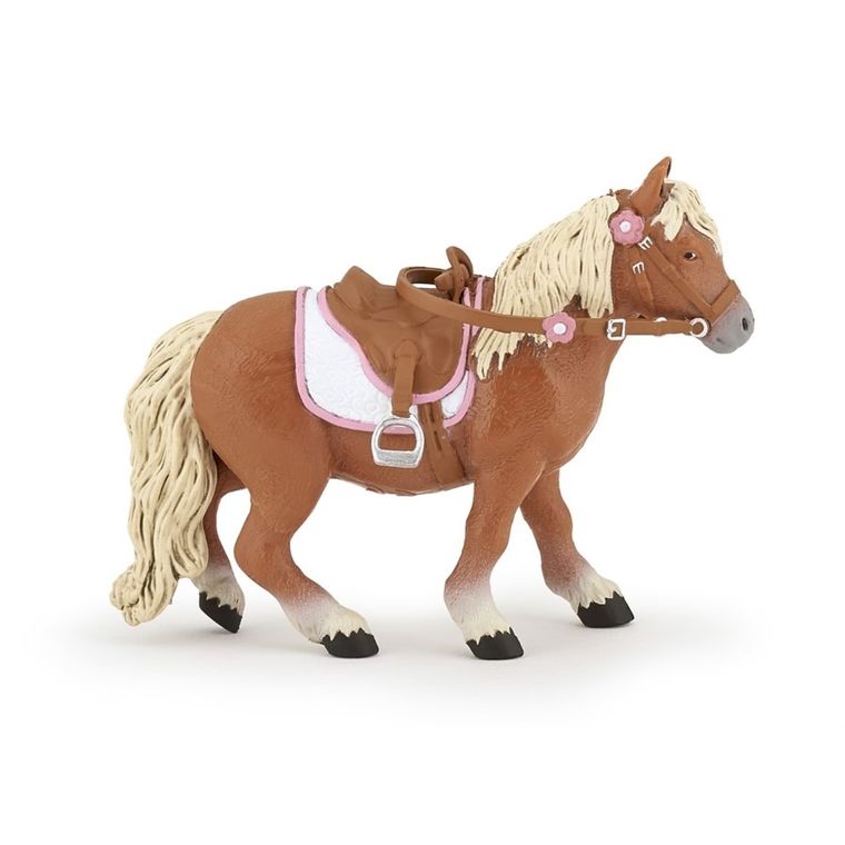 Papo, Kuc Shetlandzki osiodłany, figurka