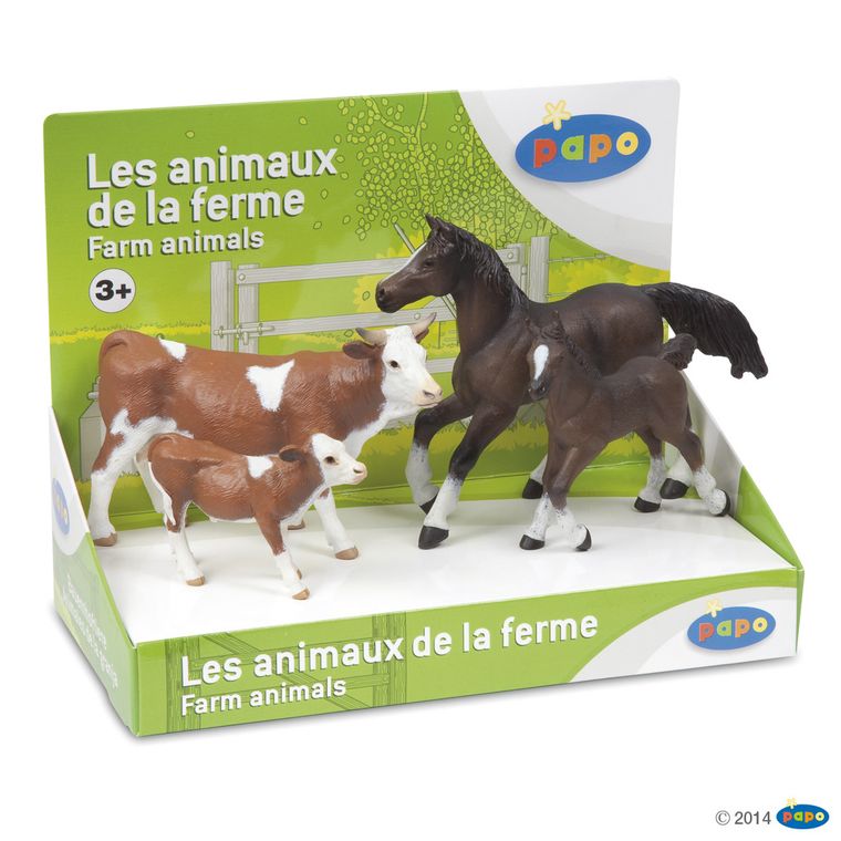 Papo, Zwierzęta z farmy, zestaw 4 figurek