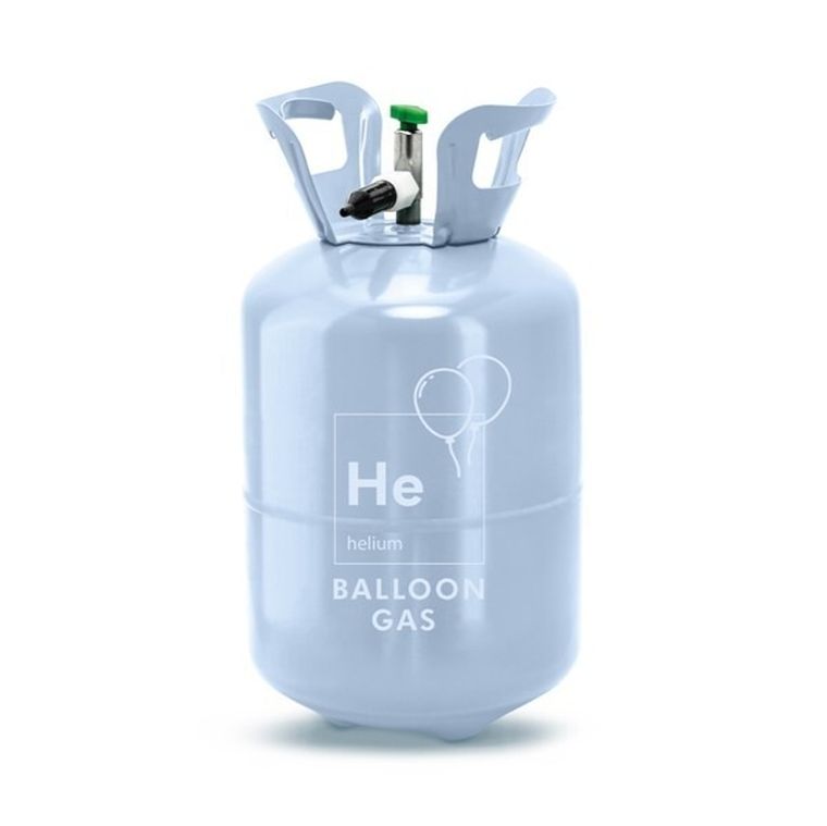 Party deco, butla z helem, błękitna, na 30 balonów