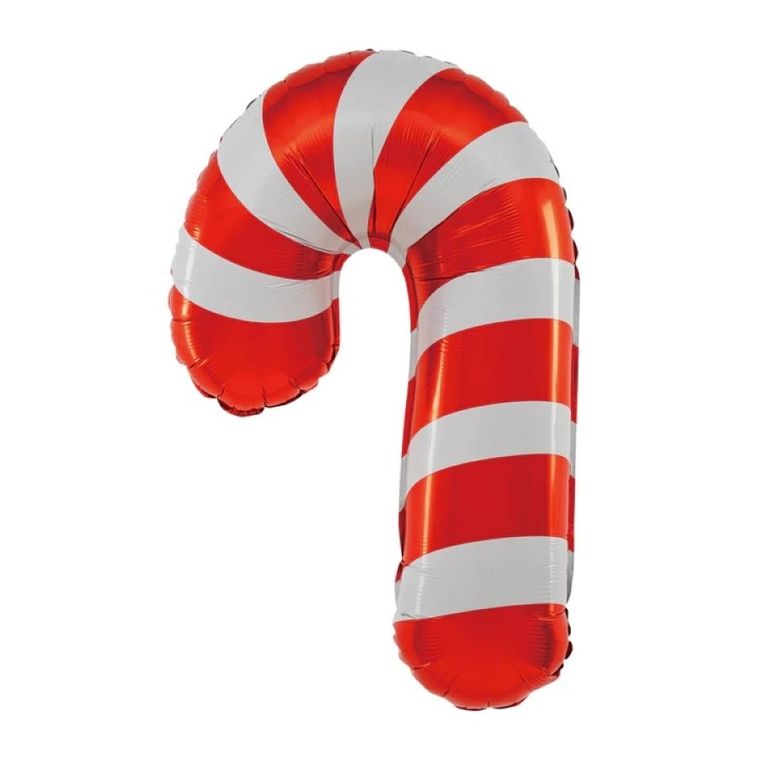 Party Tino, balon foliowy, laska Świętego Mikołaja