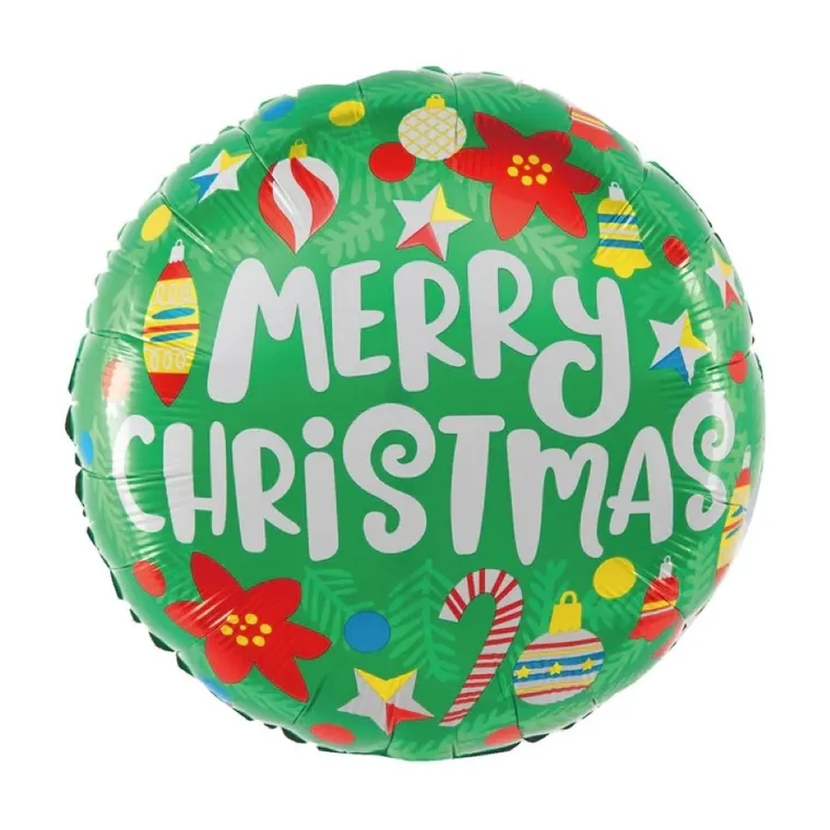 Party Tino, balon, foliowy, merry christmas, 45 cm