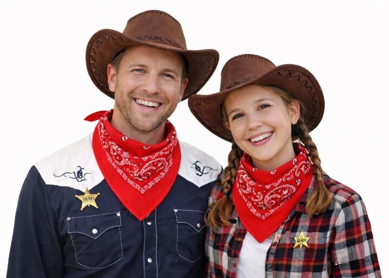 Party Tino, Kowboj, zestaw, brązowy