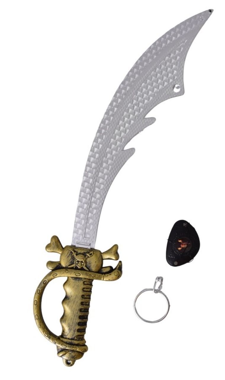 Party Tino, zestaw pirata: szabla i opaska na oko