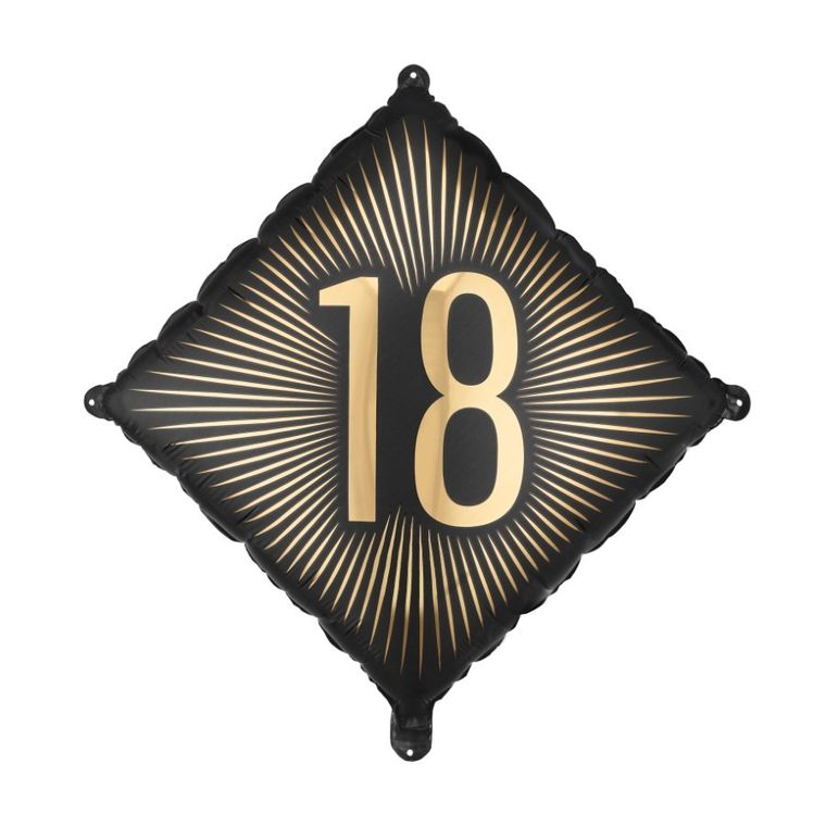 PartyDeco, balon foliowy, 18, 46-46 cm