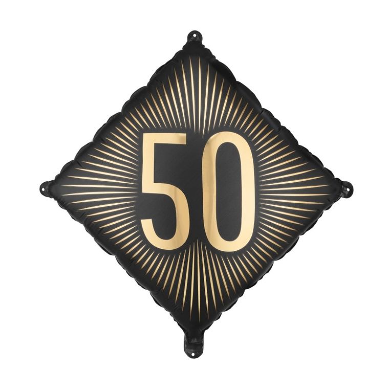 PartyDeco, balon foliowy, 50, 46-46 cm