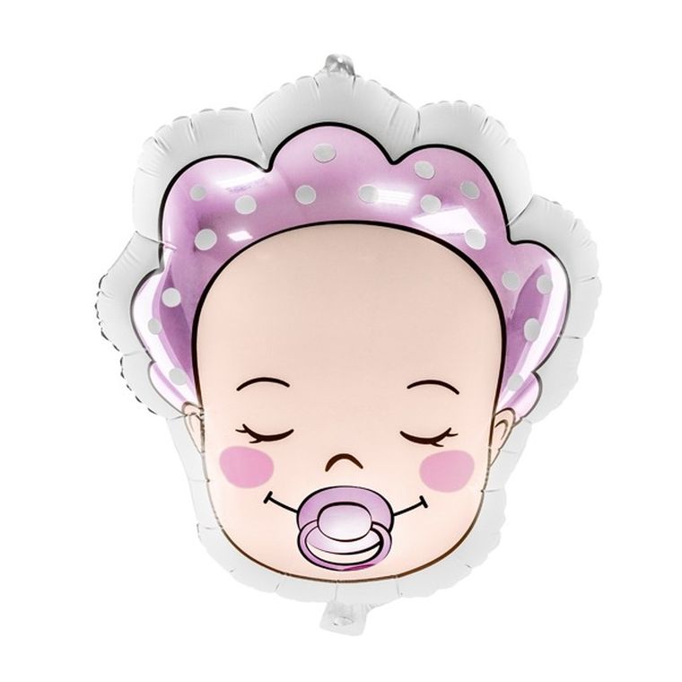PartyDeco, balon foliowy, bobas-dziewczynka, 40-45 cm