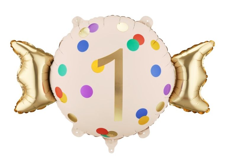PartyDeco, balon foliowy, cukierek, 1, 61-37 cm