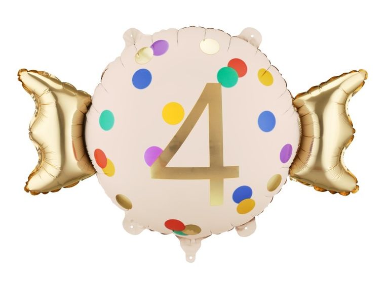 PartyDeco, balon foliowy, cukierek, 4, 61-37 cm