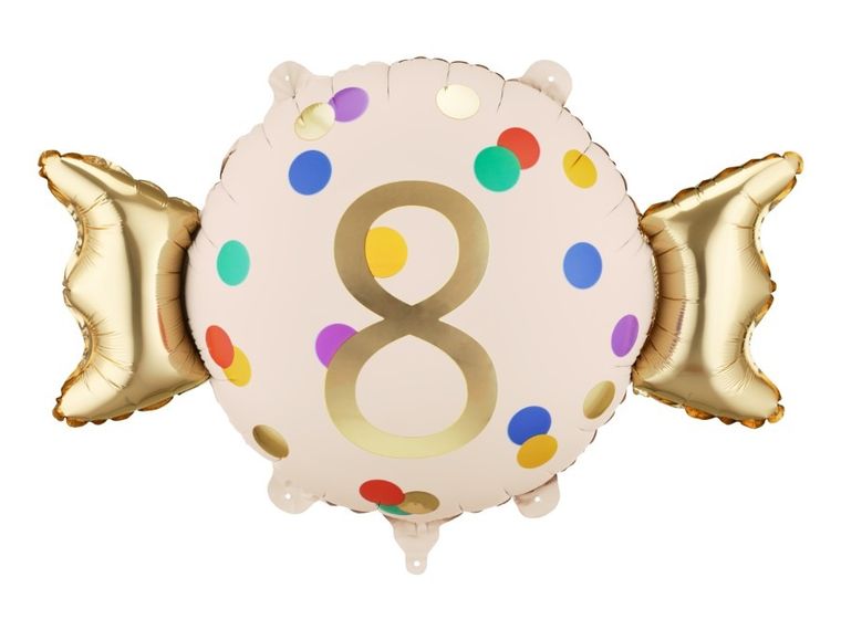 PartyDeco, balon foliowy, cukierek, 8, 61-37 cm