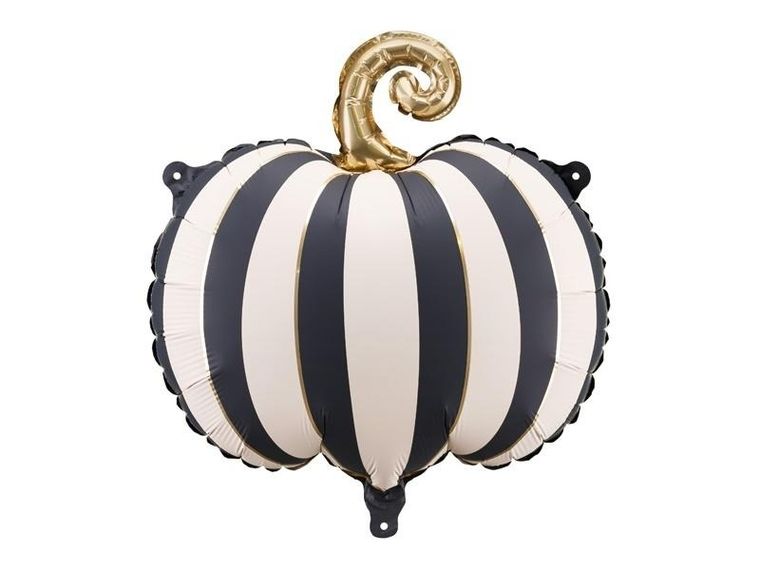 PartyDeco, balon foliowy, Dynia w paski, 39-38 cm