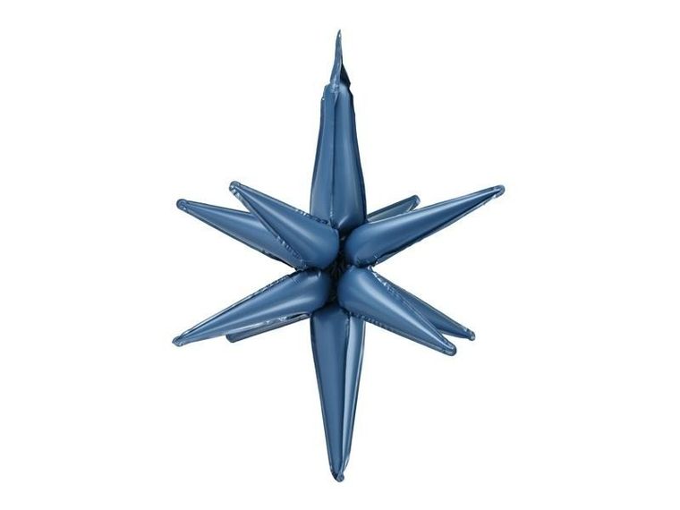 PartyDeco, balon foliowy, gwiazda 3D, granat, 105 cm