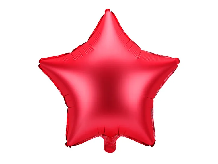 PartyDeco, balon foliowy, Gwiazdka, 48 cm, czerwony