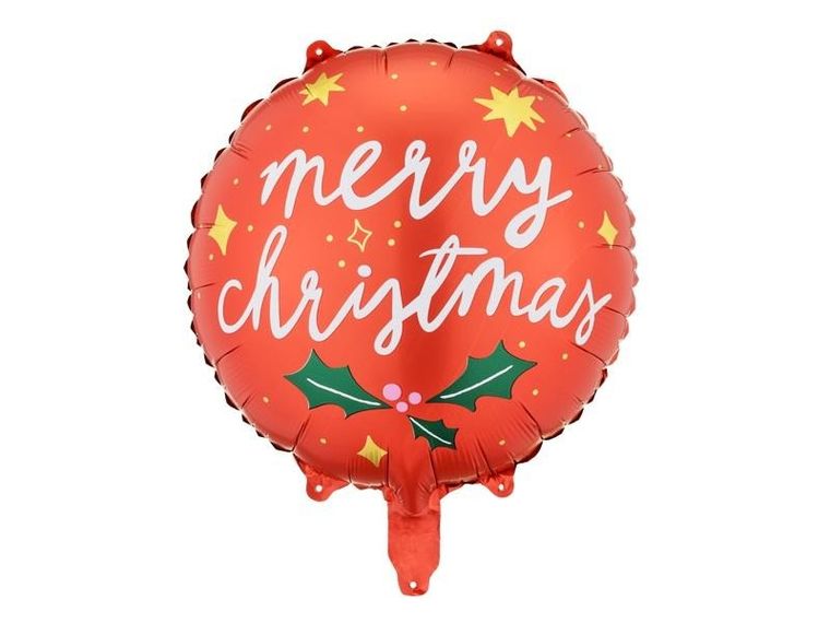 PartyDeco, balon foliowy Merry Christmas, 45 cm, mix, 1 szt.