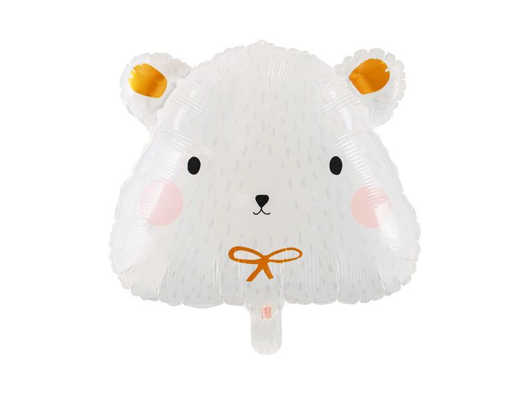PartyDeco, balon foliowy, miś polarny, 51-45 cm