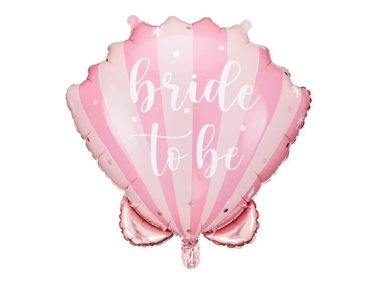 PartyDeco, balon foliowy, muszelka, Bride to be, 52-50 cm