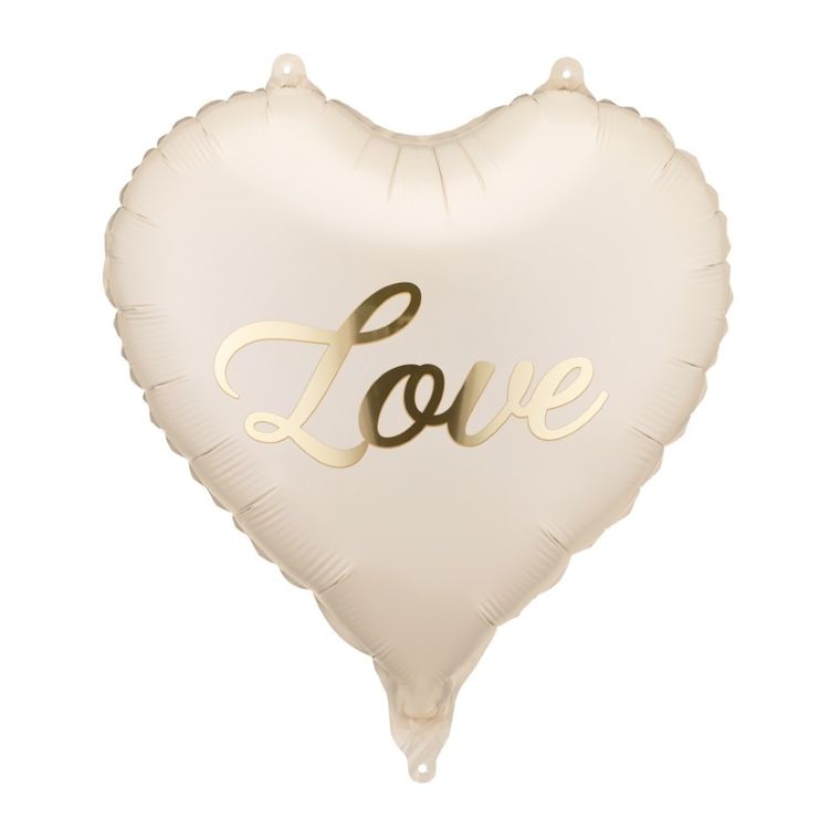 PartyDeco, balon foliowy, serce, love, 45 cm