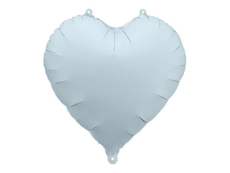 Partydeco, balon foliowy, Serce, mglisty, niebieski, 45 cm