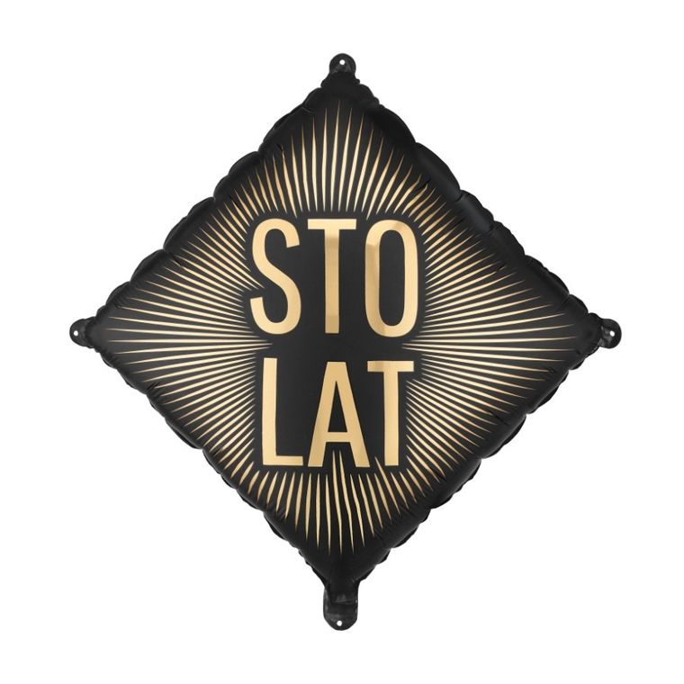 PartyDeco, balon foliowy, sto lat, 46-46 cm