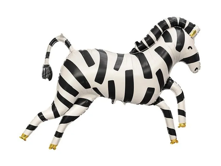 PartyDeco, balon foliowy Zebra, 115-85 cm, mix, 1 szt.