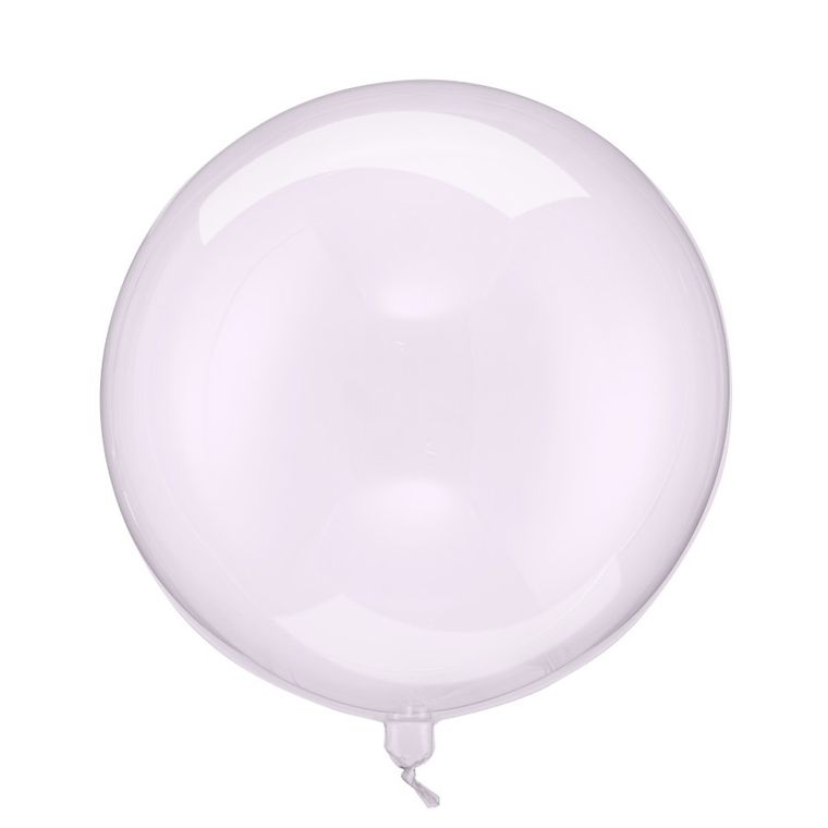 PartyDeco, balon kula, transparentny fiolet, 40 cm