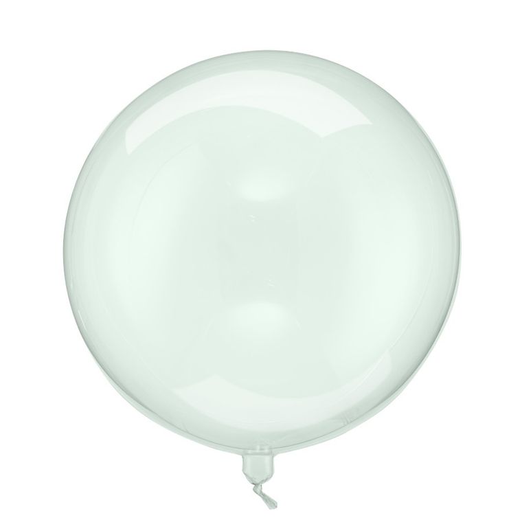 PartyDeco, balon kula, transparentny zielony, 40 cm