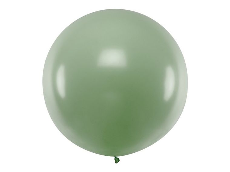 PartyDeco, balon okrągły, pastel rosemary green, 1 m