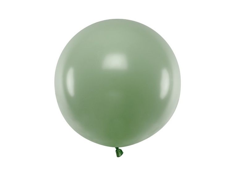 PartyDeco, balon okrągły, pastel rosemary green, 60 cm