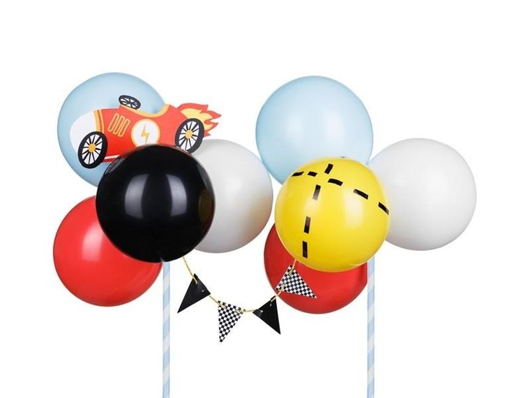 Partydeco, balonowy topper na tort, Autko, 29 cm