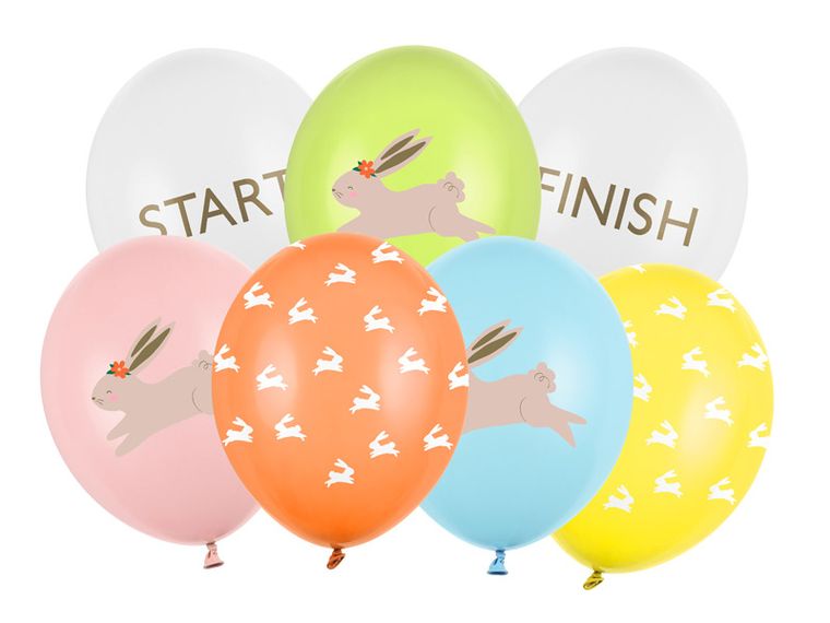 PartyDeco, balony 30 cm, Egg hunt, mix, 7 szt.