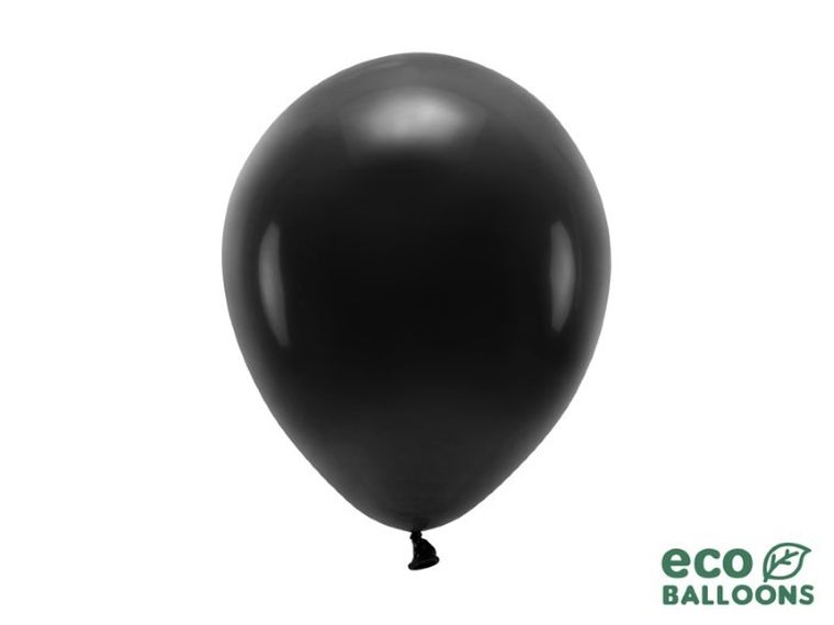 Partydeco, balony eco, 26 cm, czarny, 100 szt.