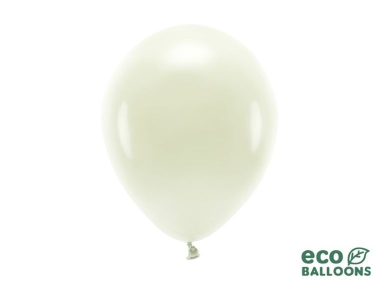 Partydeco, balony eco, 26 cm, kremowy, 100 szt.