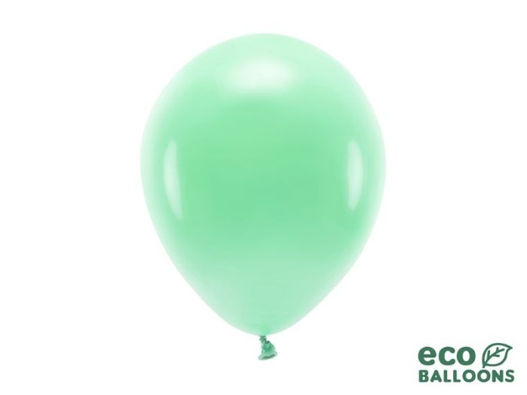 Partydeco, balony eco, 26 cm, mięta, 100 szt.