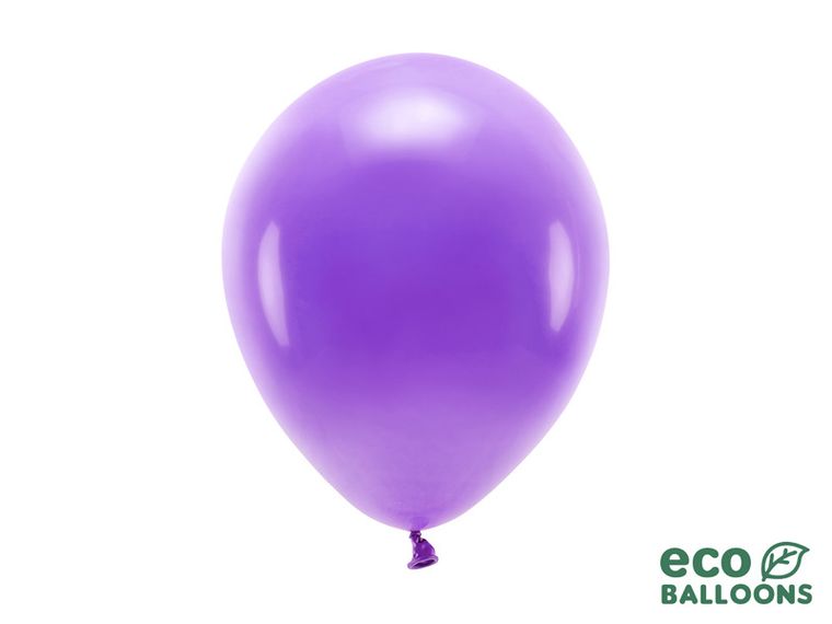 PartyDeco, balony Eco 26 cm pastelowe, fiolet, 10 szt.