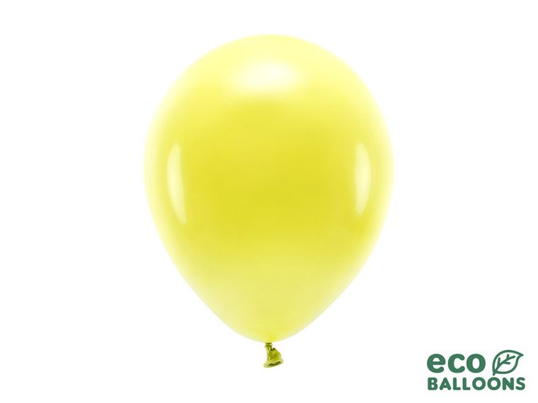 PartyDeco, balony Eco 26 cm pastelowe, żółty, 10 szt.