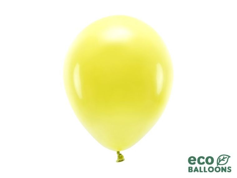 Partydeco, balony eco, 26 cm, żółty, 100 szt.