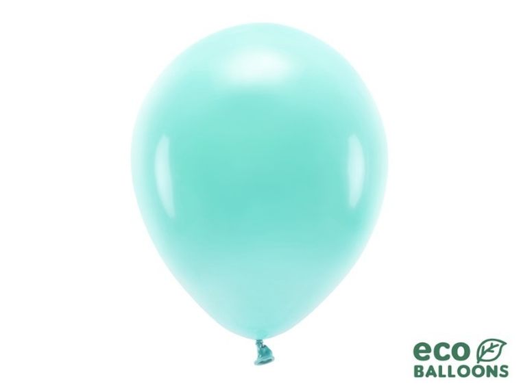 Partydeco, balony eco, 30 cm, ciemna mięta, 100 szt.