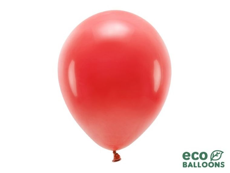 Partydeco, balony eco, 30 cm, czerwony, 100 szt.