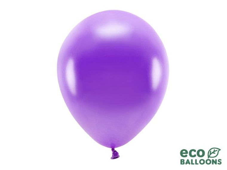 Partydeco, balony eco, 30 cm, fiolet, 100 szt.