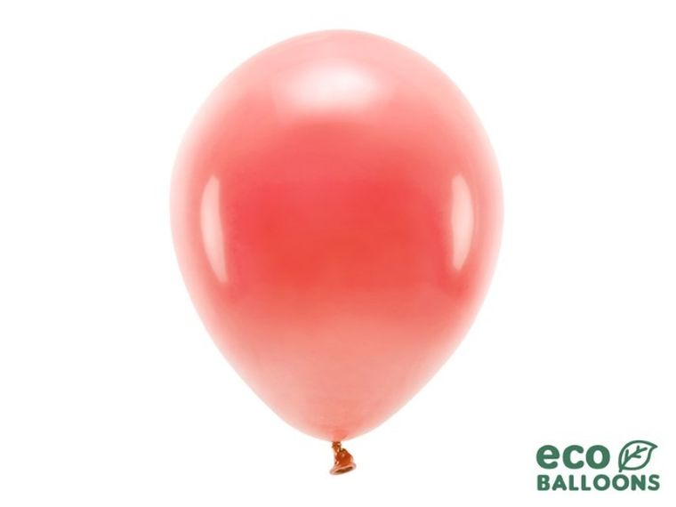 Partydeco, balony eco, 30 cm, koralowy, 100 szt.